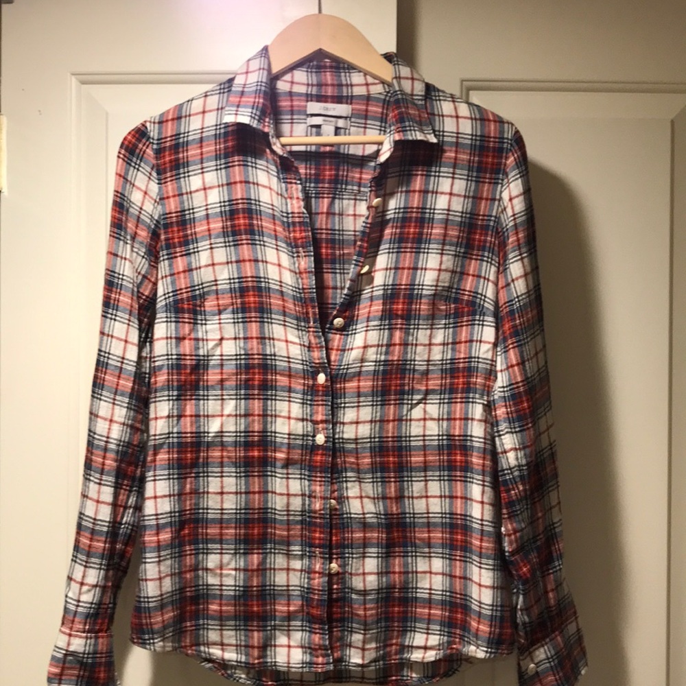 J. Crew “perfect” Fit plaid button down